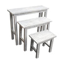 ラック 棚 屋外 ガーデニング 庭 収納 3点セット ロータイプ 低い コンパクト収納 入れ子 【納期B】【sms-yt-406080ss】