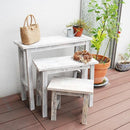 ラック 棚 屋外 ガーデニング 庭 収納 3点セット ハイタイプ 高い スリム コンパクト収納 入れ子 【納期B】【sms-yt-406080ww】