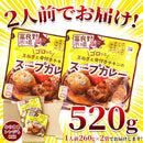 スープカレー 辛口 具入り 骨付きチキン 鳥肉 鶏肉 玉葱 玉ねぎ じゃがいも にんじん 北海道 富良野 電子レンジ 温めるだけ 2袋セット 【納期E】【snc00010140】