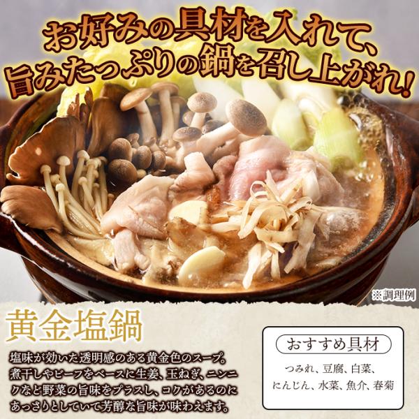 鍋の素セット 塩味 濃厚 味噌味 みそ 生麺付き ラーメン 黄金塩鍋 濃厚旨味噌鍋 スープ タレ 具無し 具別売り 6食セット 【納期E】【snc00010174】