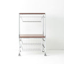 キッチンワゴン キャスター付き ラック 収納棚 シンプル かご付き 【納期E】【stz-11104806087902】