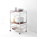 キッチンワゴン キャスター付き ラック 収納棚 シンプル かご付き 【納期E】【stz-11104806087902】