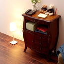 アンティーク調電話台 おしゃれ 姫系 姫 ファックス台 猫脚 電話台 fax台 収納 引き出し ロココ調 【納期E】【stz-14078103051002】