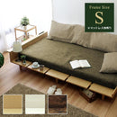 ベッドフレーム S シングル フレームのみ マットレス別売 ローベッド おしゃれ 北欧 カントリー USB コンセント 2口 ヘッドボード 茶 白 ホワイト 脚 足付き 【納期A】【stz-jx44663】