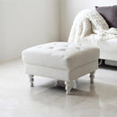 オットマン チェア スツール 腰掛け 足置き 椅子 おしゃれ かわいい 姫系 ヨーロピアン 北欧 クラシック ゴスロリ ガーリー ロマンチック 【納期A】【stz-jx81165wh】