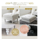 オットマン チェア スツール 腰掛け 足置き 椅子 おしゃれ かわいい 姫系 ヨーロピアン 北欧 クラシック ゴスロリ ガーリー ロマンチック 【納期A】【stz-jx81165wh】