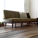 ソファ 3人掛け 三人掛 ソファー グリーン 緑 グレー ネイビー おしゃれ コンパクト 背もたれ 肘なし 脚付き コイルスプリング 北欧 カフェ風 ナチュラル 木目 【納期A】【stz-jx81213】