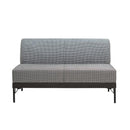 ソファ 2人掛け 肘なし ベンチソファ 北欧 座面 クッション 厚み 背もたれあり おしゃれ 北欧 脚 取り外し ローソファー フロア 2way 格子 千鳥 ブラック 黒 緑 【納期A】【stz-jx81252】