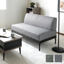 ソファ 2人掛け 肘なし ベンチソファ 北欧 座面 クッション 厚み 背もたれあり おしゃれ 北欧 脚 取り外し ローソファー フロア 2way 格子 千鳥 ブラック 黒 緑 【納期A】【stz-jx81252】