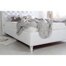 ベッドフレーム D ダブル ホワイト 白 姫系 おしゃれ エレガント ロマンチック ホテルライク ガーリー 女性 高級感 北欧 ヨーロピアン 【納期C】【stz-jxb4023pv-d】