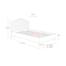 ベッドフレーム S シングル 姫系 おしゃれ 北欧 白 ホワイト ハイバック ヨーロピアン 西洋 デザイン 姫 エレガンス 高級感 女性 ガーリー 【納期C】【stz-jxb4023pv-s】