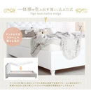 ベッドフレーム フレームのみ SD セミダブル 姫系 白 ホワイト ベットフレーム おしゃれ ガーリー お姫様 女子 ロマンチック ヨーロピアン 【納期C】【stz-jxb4023pv-sd】