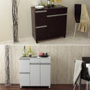 カウンターワゴン ダストボックス 収納 キッチンワゴン 引き出し 分別 ゴミ箱 【納期E】【stz-ku23715-4d】