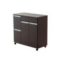 カウンターワゴン ダストボックス 収納 キッチンワゴン 引き出し 分別 ゴミ箱 【納期E】【stz-ku23715-4d】