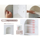 マントルピース風 棚 飾り棚 収納 ラック 白 ホワイト 北欧 おしゃれ ヨーロピアン アーチ型 可動棚 2段 シンプル 暖炉なし 姫 インテリア 【納期A】【stz-mj68161wh】