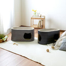 爪とぎ 猫 段ボール ダンボール ネコ おしゃれ 爪研ぎ ストレス解消 インテリア 北欧 馴染む 耐久性 高密度 遊び 木目 デザイン 黒 ブラック グレー クラシック 【納期A】【stz-na95161】