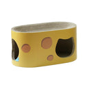 爪とぎ 猫 段ボール ダンボール ネコ おしゃれ かわいい 爪研ぎ ストレス解消 屋内用 ペット用品 耐久性 遊び場 チーズ 柄 デザイン 【納期A】【stz-na95161or】