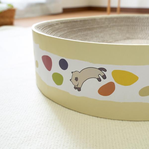 爪とぎ 猫 段ボール ダンボール ネコ おしゃれ かわいい 爪研ぎ インテリア 屋内用 ペット用品 耐久性 高密度 遊び場 ケーキ 柄 デザイン 【納期A】【stz-na95181wh】
