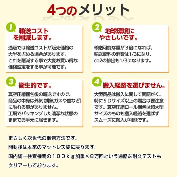 薄型マットレス ポケットコイル セミダブル ロフトベッド 2段ベッド パイプベッド 収納付きベッド チェストベッド 薄い 【納期A】【stz-pk5z10-sd120】
