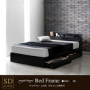 ベッドフレーム セミダブル 収納 引き出し ヘッドボード 【納期A】【stz-rues-sd】