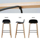 カウンターチェア 椅子 バーチェアー 北欧 おしゃれ ナチュラル カフェ風 キッチン イス 座高 座面 高め スタイリッシュ 足置き 足掛け 【納期A】【stz-sh81191bk】