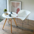 デザインチェア ダイニング 椅子 白 ホワイト おしゃれ 北欧 デザイン 曲線 ミッドセンチュリー モダン フォルム スタッキング 重ねられる 【納期A】【stz-sh81201wh】
