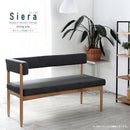 ダイニングベンチ 背もたれつき 2人掛け コーナーベンチ 椅子 北欧 ナチュラル カントリー 【納期E】【stz-siera-k】