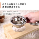 犬用食器 猫用食器 フードボール 犬用吸水器 餌入れ 犬 猫 イヌ ネコ エサ入れ 餌箱 エサ箱 ペット用フードボウル スタンド 木製 おしゃれ 【納期A】【stz-xc94182na】