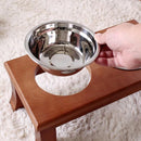 フードボール フードボウル 餌 エサ 犬用食器 猫用食器 餌入れ 犬 猫 いぬ ねこ 餌場 エサ入れ 餌箱 ペットフードボウル スタンド 木製 【納期A】【stz-xc94192br】