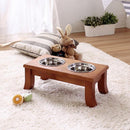 フードボール フードボウル 餌 エサ 犬用食器 猫用食器 餌入れ 犬 猫 いぬ ねこ 餌場 エサ入れ 餌箱 ペットフードボウル スタンド 木製 【納期A】【stz-xc94192br】