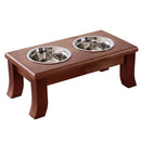 フードボール フードボウル 餌 エサ 犬用食器 猫用食器 餌入れ 犬 猫 いぬ ねこ 餌場 エサ入れ 餌箱 ペットフードボウル スタンド 木製 【納期A】【stz-xc94192br】