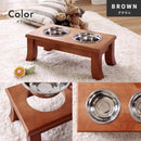 フードボール フードボウル 餌 エサ 犬用食器 猫用食器 餌入れ 犬 猫 いぬ ねこ 餌場 エサ入れ 餌箱 ペットフードボウル スタンド 木製 【納期A】【stz-xc94192br】