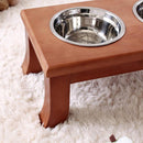 フードボール フードボウル 餌 エサ 犬用食器 猫用食器 餌入れ 犬 猫 いぬ ねこ 餌場 エサ入れ 餌箱 ペットフードボウル スタンド 木製 【納期A】【stz-xc94192br】