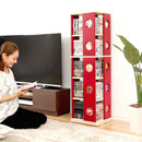 回転コミックラック 回転本棚 回転式 本棚 コミックラック 5段 【納期A】【swk-5】