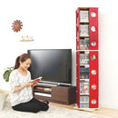 本棚 大容量 回転式 スリム 子供 省スペース コンパクト コミック 単行本 ブックラック 収納棚 おしゃれ 子ども部屋 CD DVD コレクションラック ディスプレイ 【納期A】【swk-7】