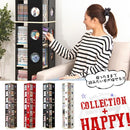 本棚 大容量 回転式 スリム 子供 省スペース コンパクト コミック 単行本 ブックラック 収納棚 おしゃれ 子ども部屋 CD DVD コレクションラック ディスプレイ 【納期A】【swk-7】