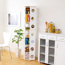 本棚 大容量 回転式 スリム 子供 省スペース コンパクト コミック 単行本 ブックラック 収納棚 おしゃれ 子ども部屋 CD DVD コレクションラック ディスプレイ 【納期A】【swk-7】