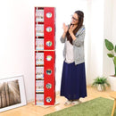 本棚 大容量 回転式 スリム 子供 省スペース コンパクト コミック 単行本 ブックラック 収納棚 おしゃれ 子ども部屋 CD DVD コレクションラック ディスプレイ 【納期A】【swk-7】