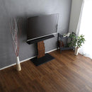 TVスタンド 棚付き テレビ台 サウンドバー専用棚 テレビスタンド アート風 インテリア オシャレ お洒落 デザイン モダン 芸術的 木目柄 【納期E】【szo-brot-set】