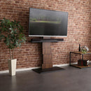 TVスタンド 棚付き テレビ台 サウンドバー専用棚 テレビスタンド アート風 インテリア オシャレ お洒落 デザイン モダン 芸術的 木目柄 【納期E】【szo-brot-set】