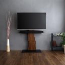 TVスタンド 棚付き テレビ台 サウンドバー専用棚 テレビスタンド アート風 インテリア オシャレ お洒落 デザイン モダン 芸術的 木目柄 【納期E】【szo-brot-set】