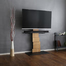 TVスタンド 棚付き テレビ台 サウンドバー専用棚 テレビスタンド アート風 インテリア オシャレ お洒落 デザイン モダン 芸術的 木目柄 【納期E】【szo-brot-set】