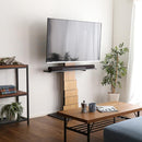 TVスタンド 棚付き テレビ台 サウンドバー専用棚 テレビスタンド アート風 インテリア オシャレ お洒落 デザイン モダン 芸術的 木目柄 【納期E】【szo-brot-set】