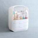 メイクボックス 大容量 コスメケース 持ち運び 化粧品 収納 かわいい おしゃれ 白 ホワイト ピンク 引き出し トレー ボトル 収納ボックス 防水 取っ手 持ち手 【納期E】【szo-cb-2dw】