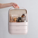 メイクボックス 大容量 コスメケース 持ち運び 化粧品 収納 かわいい おしゃれ 白 ホワイト ピンク 引き出し トレー ボトル 収納ボックス 防水 取っ手 持ち手 【納期E】【szo-cb-2dw】