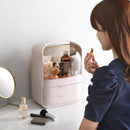 メイクボックス 大容量 コスメケース 持ち運び 化粧品 収納 かわいい おしゃれ 白 ホワイト ピンク 引き出し トレー ボトル 収納ボックス 防水 取っ手 持ち手 【納期E】【szo-cb-2dw】