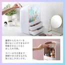 メイクボックス 大容量 コスメケース 持ち運び 化粧品 収納 かわいい おしゃれ 白 ホワイト ピンク 引き出し トレー ボトル 収納ボックス 防水 取っ手 持ち手 【納期E】【szo-cb-2dw】