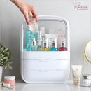 メイクボックス 大容量 コスメケース 持ち運び 化粧品 収納 かわいい おしゃれ 白 ホワイト ピンク 引き出し トレー ボトル 収納ボックス 防水 取っ手 持ち手 【納期E】【szo-cb-2dw】