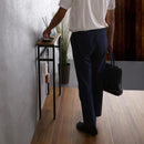 コンソールテーブル 玄関 スリム おしゃれ リビング 棚 テーブル 物置き 台 小物置き エントランス 北欧 デザイン スチール 脚 ビンテージ風 木目柄 キッチン 【納期E】【szo-clt-60】