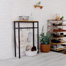 コンソールテーブル 玄関 スリム おしゃれ リビング 棚 テーブル 物置き 台 小物置き エントランス 北欧 デザイン スチール 脚 ビンテージ風 木目柄 キッチン 【納期E】【szo-clt-60】